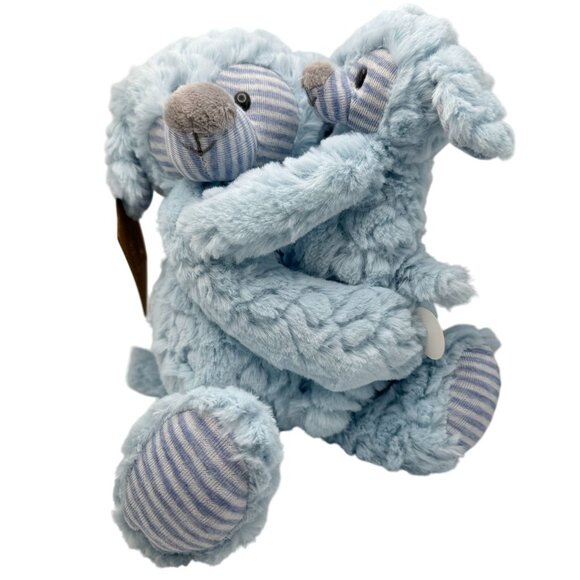 Demdaco Blue Puppy Dog Baby Gift You Me Hugs Stuffed Animal Plush Toy Super Soft - Picture 1 of 14